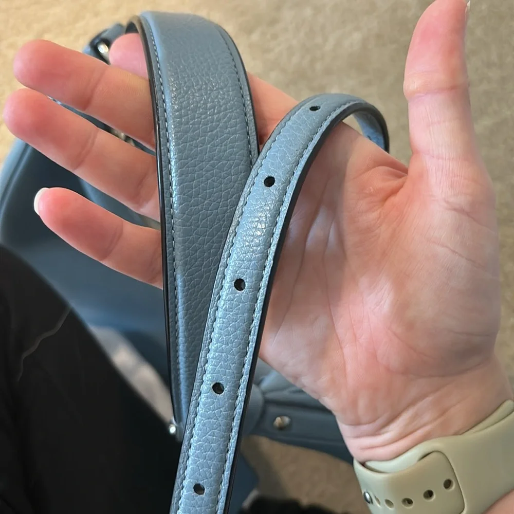 Viral Coach Light Blue Leather Hobo Bag